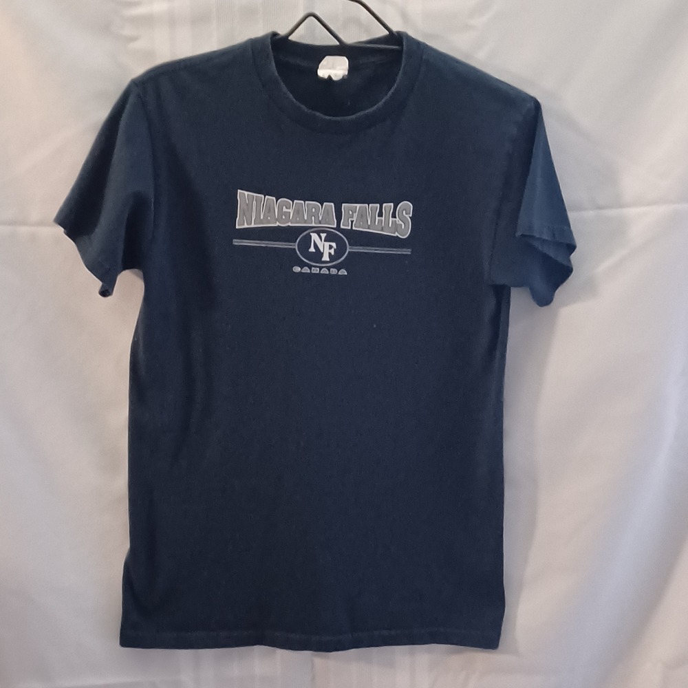 Alstyle T-Shirt Men S Navy Niagara Falls Canada Souvenir Graphic Tee Short Sleev